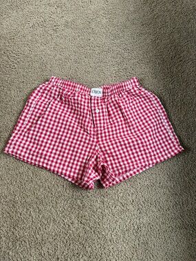 LoMon Red Gingham Women’s Cotton Shorts